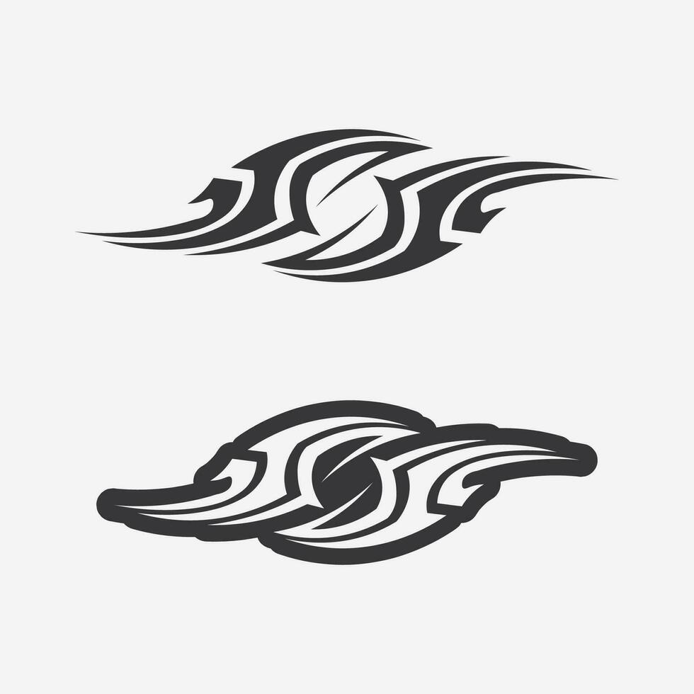 black tribal vector logo design icon and sign tribal