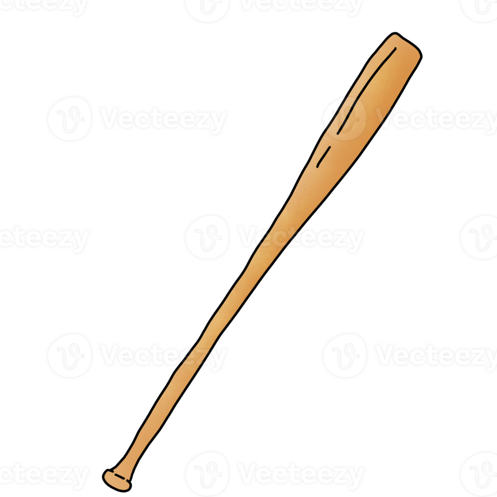 Wooden baseball bat png