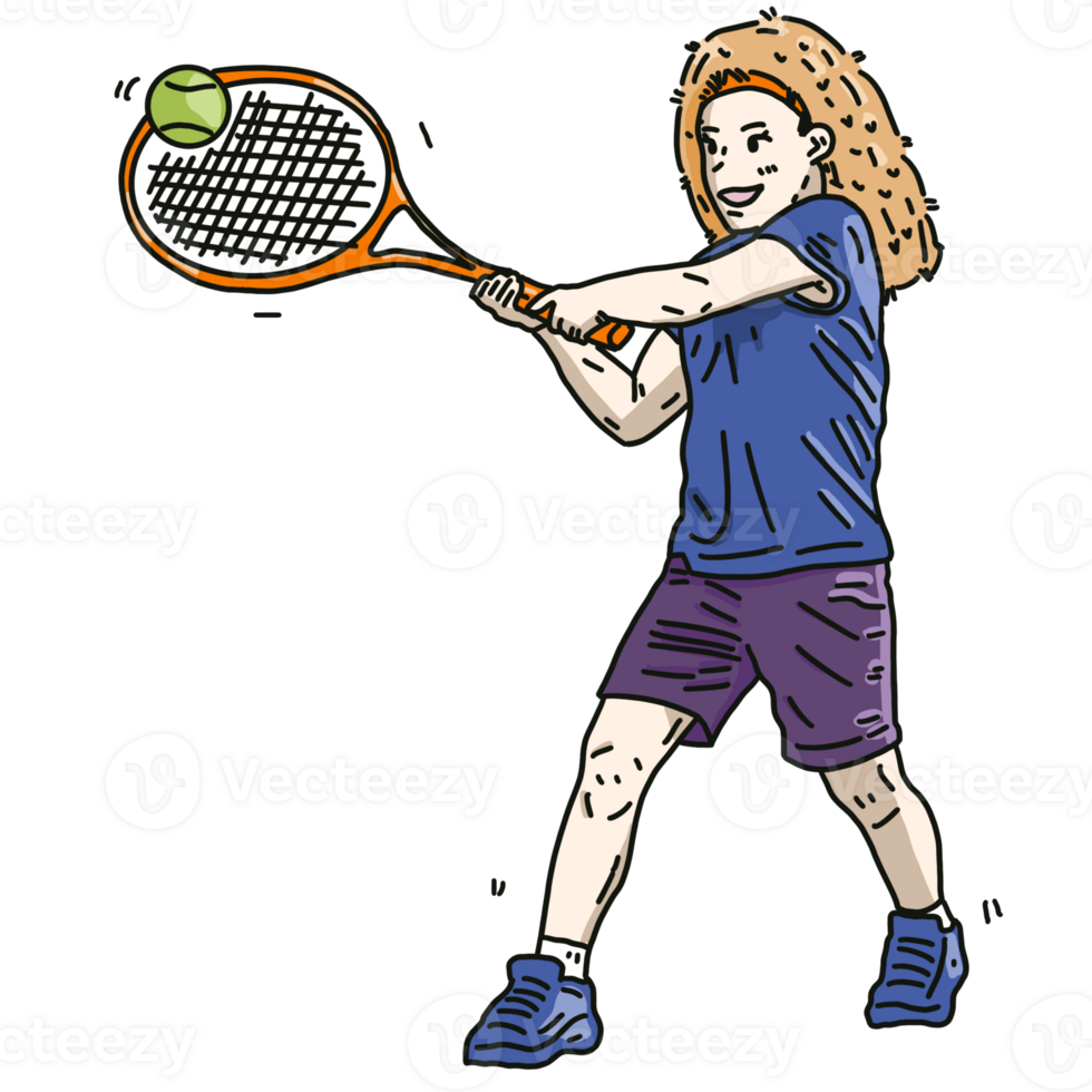 tennis player with racket png