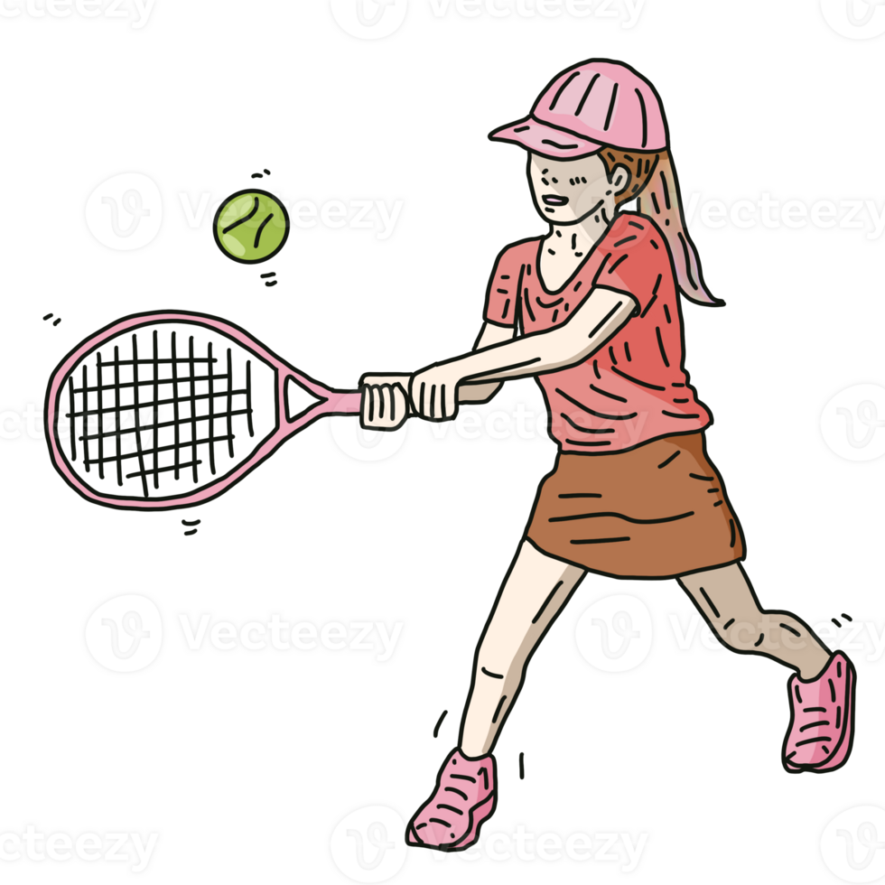 tennis player with racket png