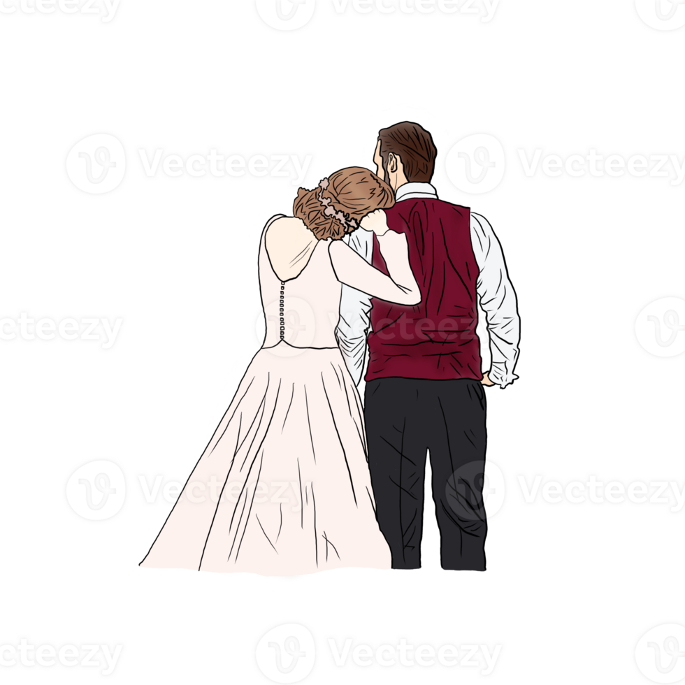 Bride and groom png