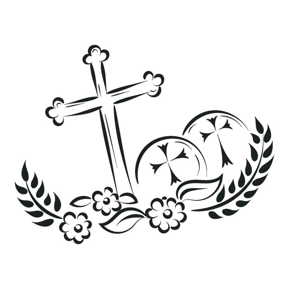 Christian Symbol design for print or use as poster, card, flyer, sticker, tattoo or T Shirt vector