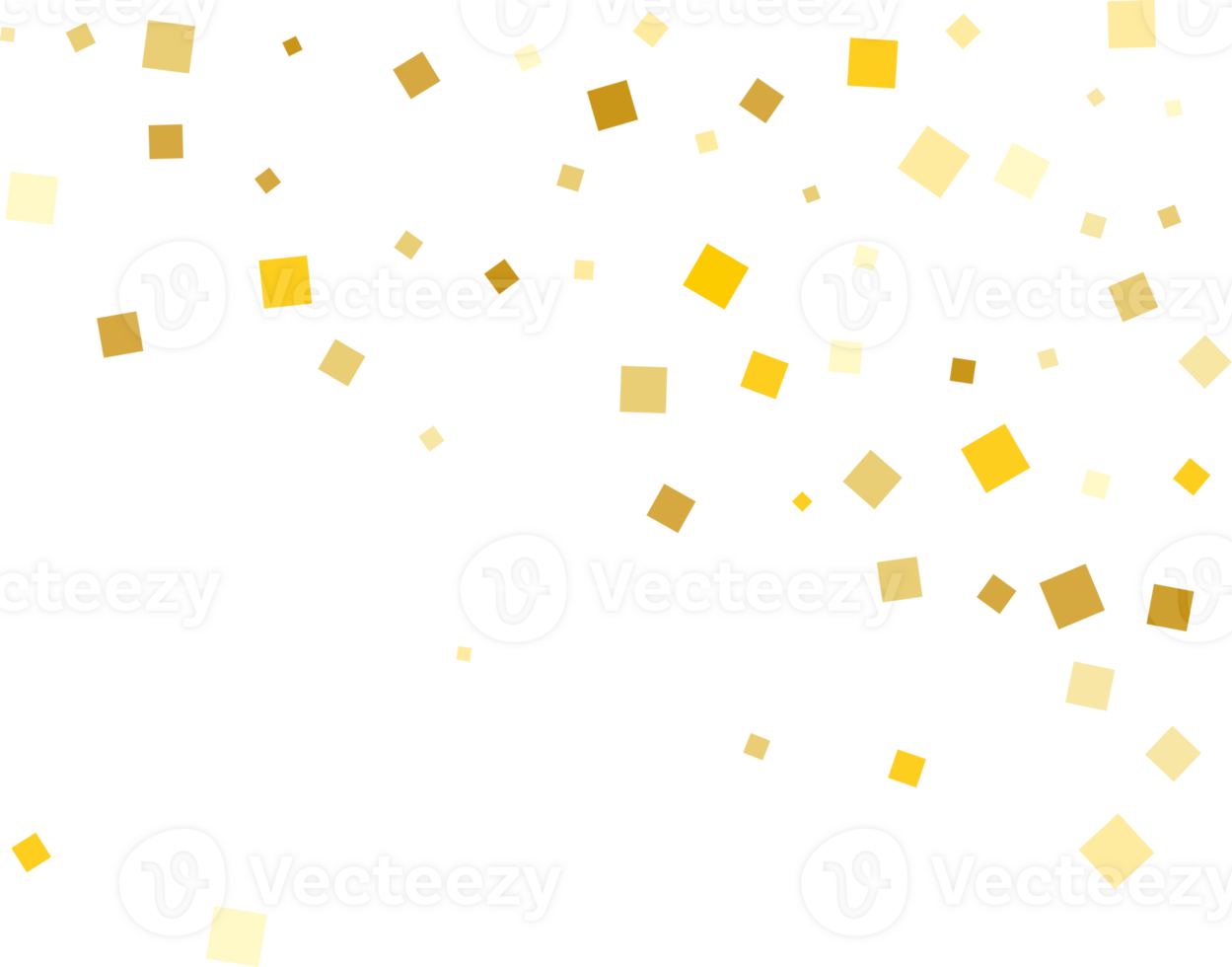 Golden Squares Confetti png