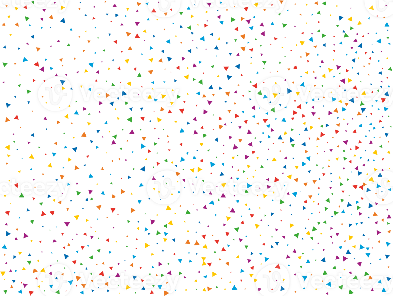 Rain of Rainbow Triangular Confetti png
