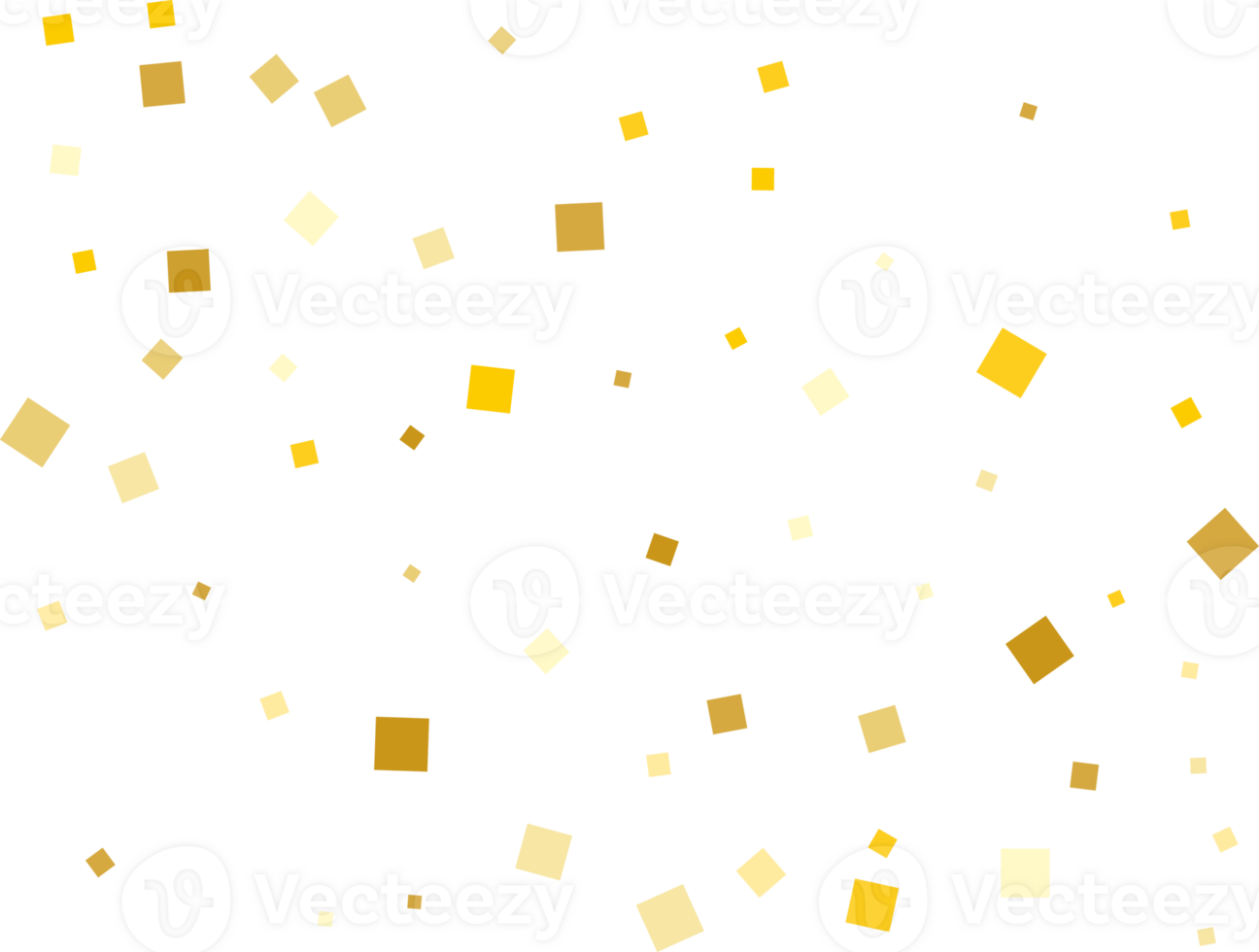 Golden Squares Confetti png