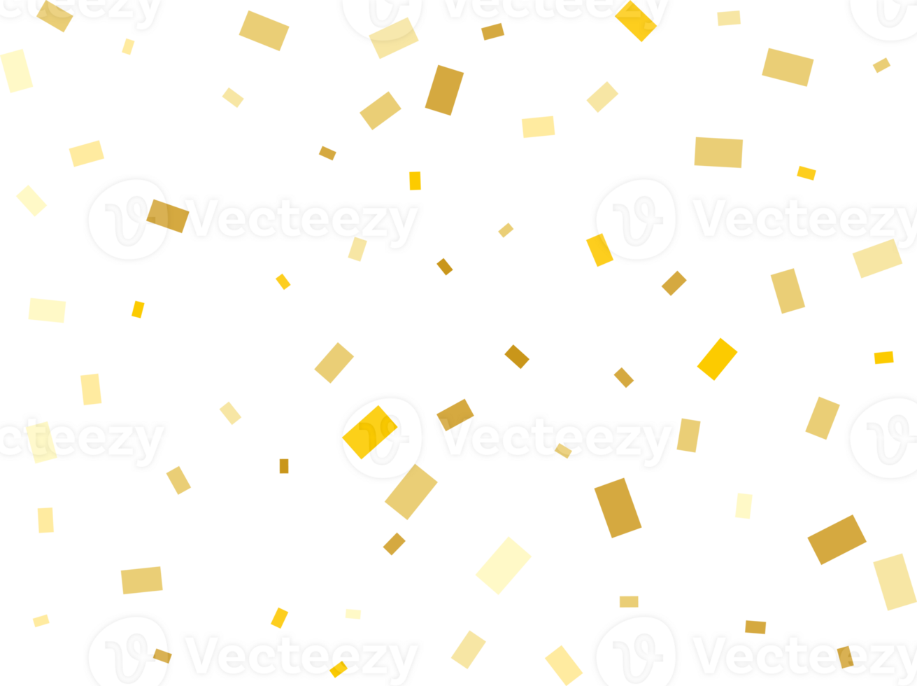 Bright Modern Pattern with Golden Rectangle Confetti. png
