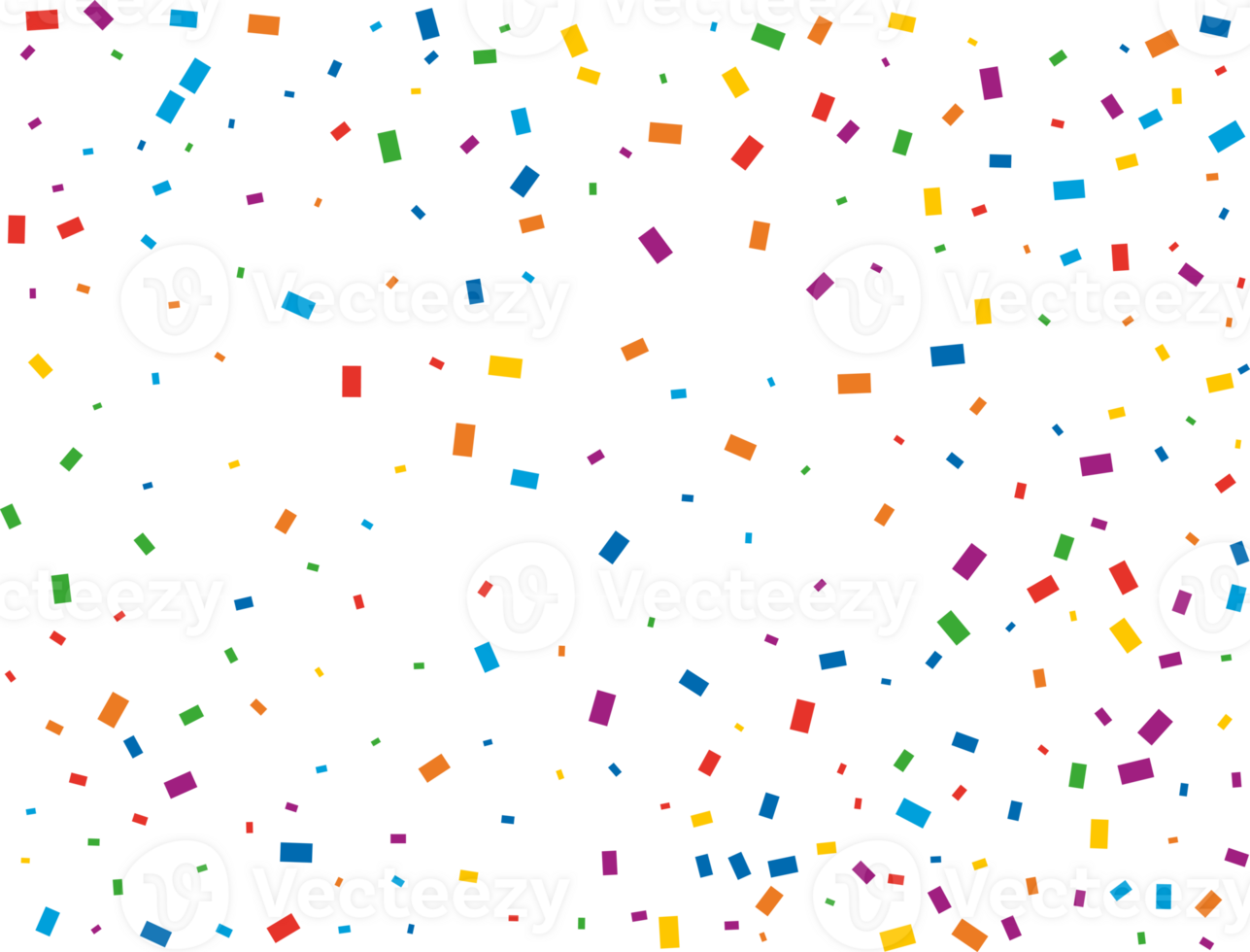 Luxury Rainbow Rectangular Confetti png