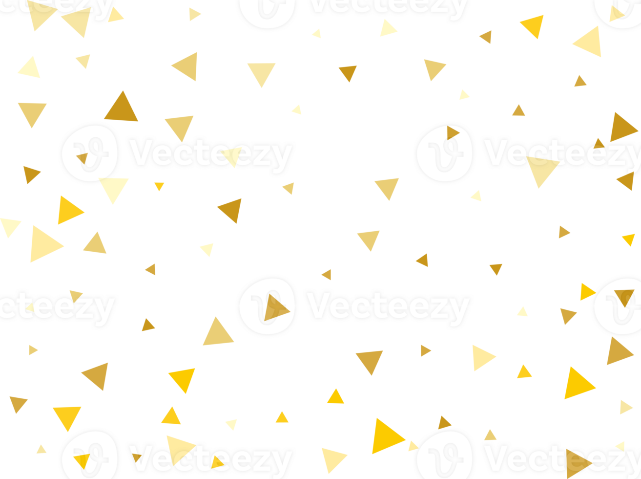 Golden Triangular Confetti png