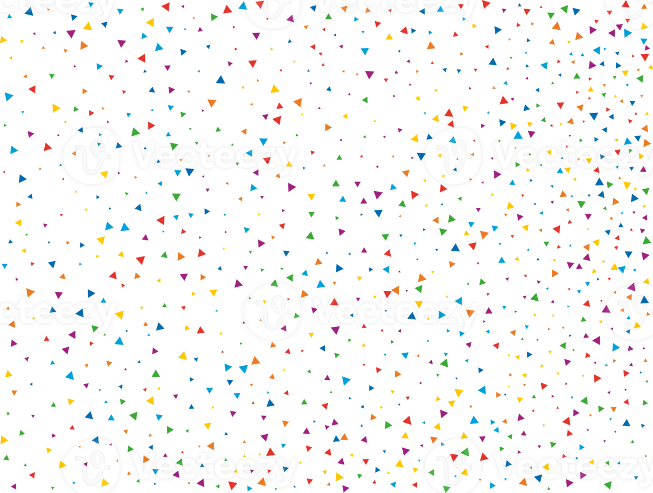 Rain of Rainbow Triangular Confetti png