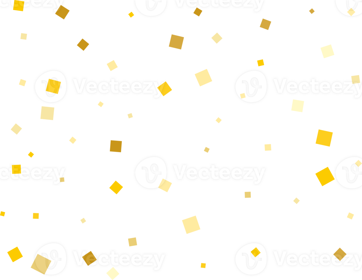 Golden Squares Confetti png