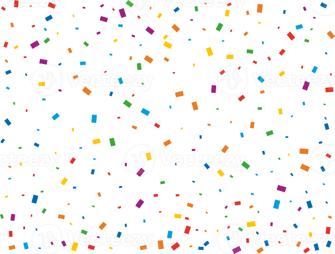 Luxury Rainbow Rectangular Confetti png