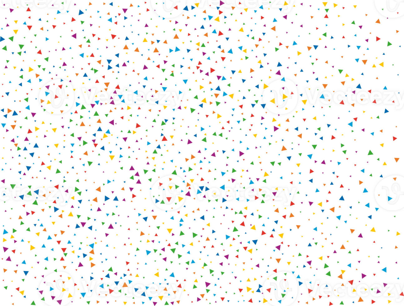 Rain of Rainbow Triangular Confetti png