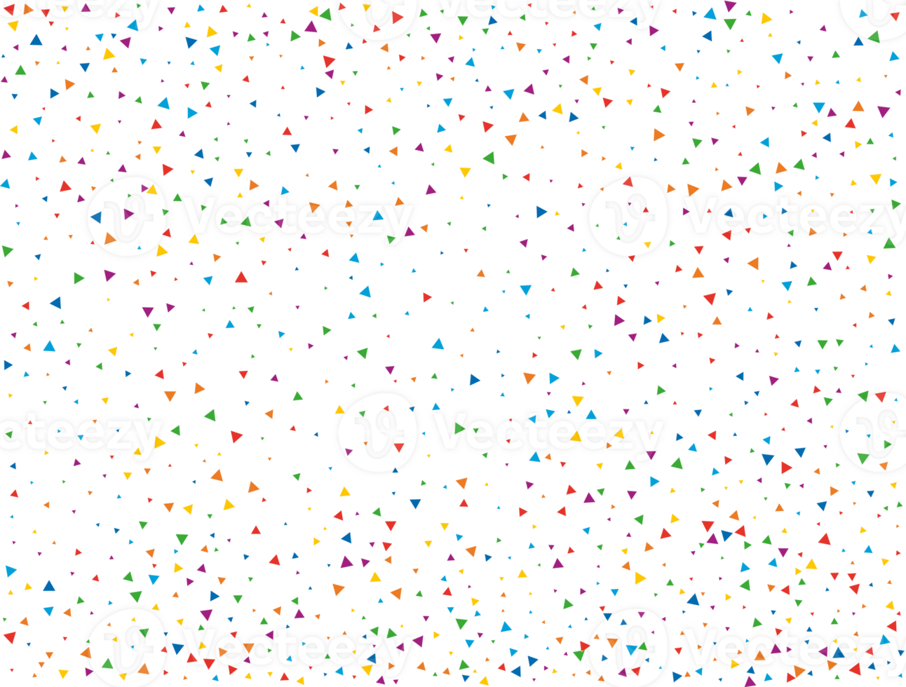 Rain of Rainbow Triangular Confetti png