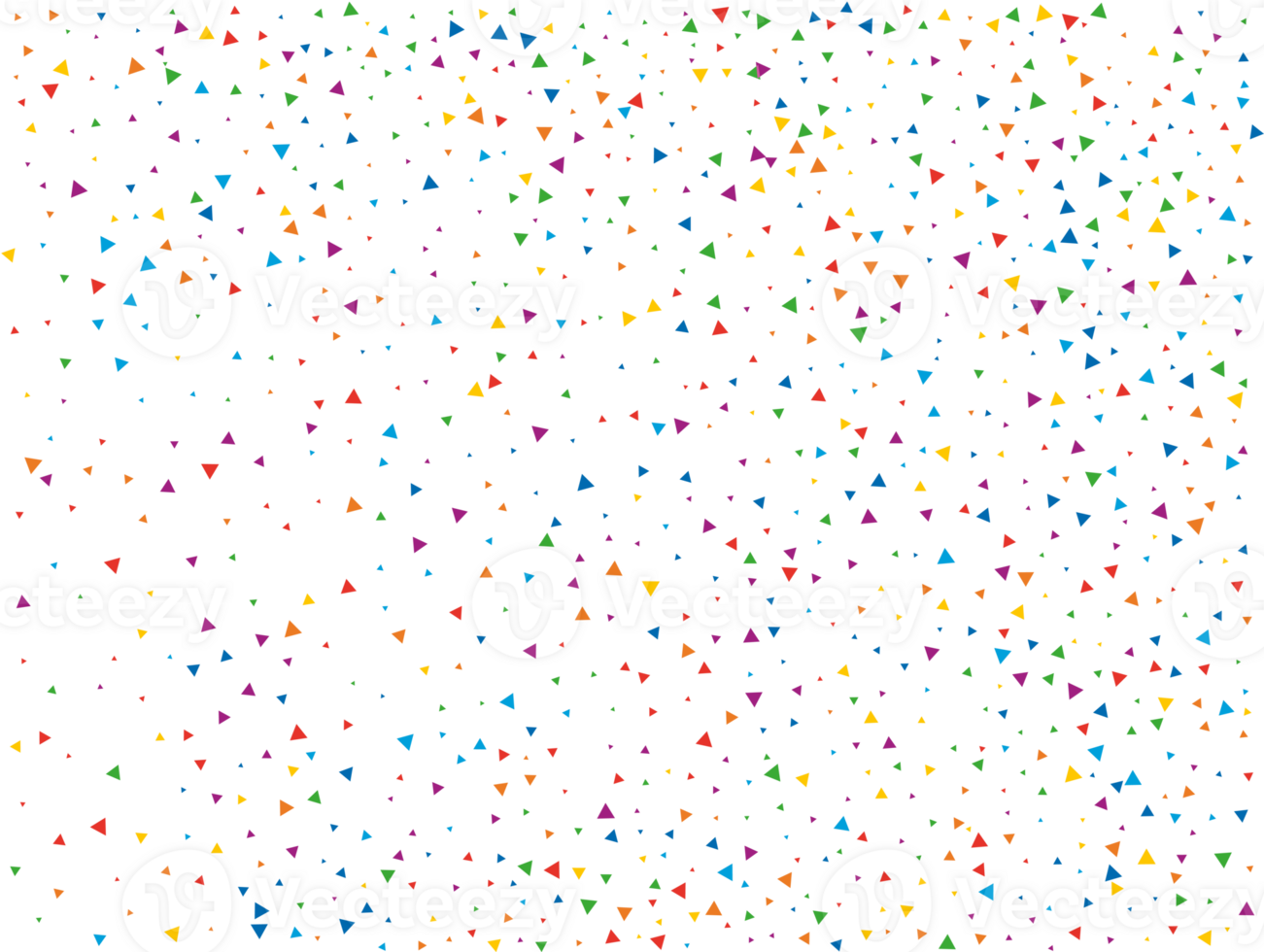 Rain of Rainbow Triangular Confetti png