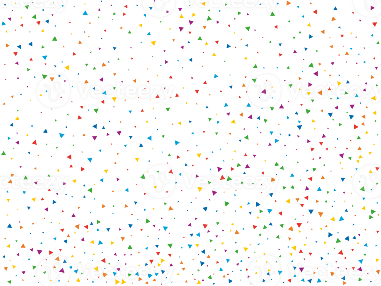 Rain of Rainbow Triangular Confetti png