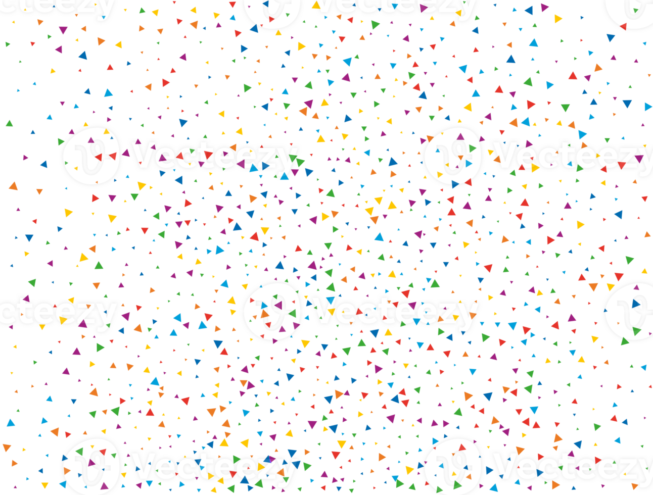 Rain of Rainbow Triangular Confetti png