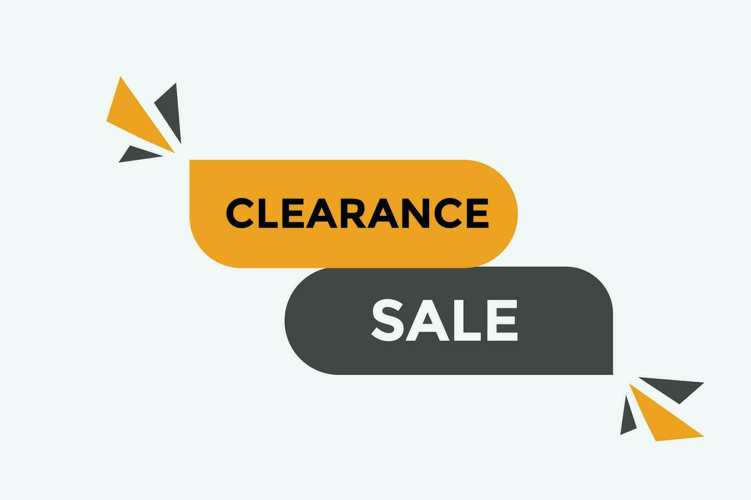 Clearance sale button web banner templates. Vector Illustration
