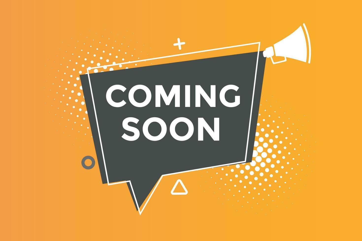 Coming soon button web banner templates. Vector Illustration
