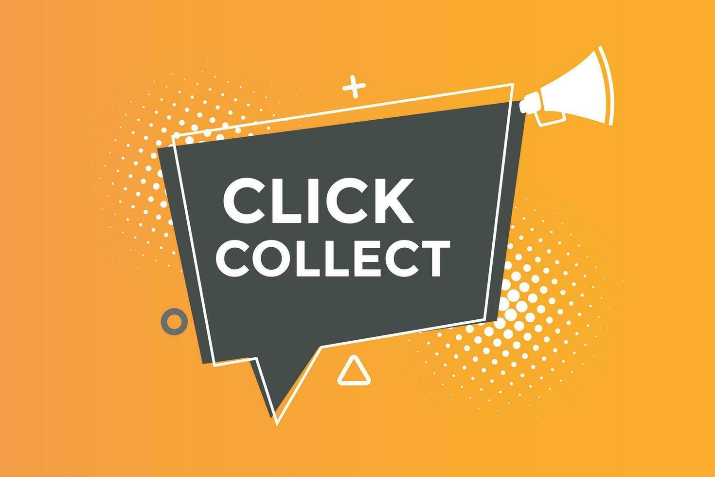 Click collect button web banner templates. Vector Illustration