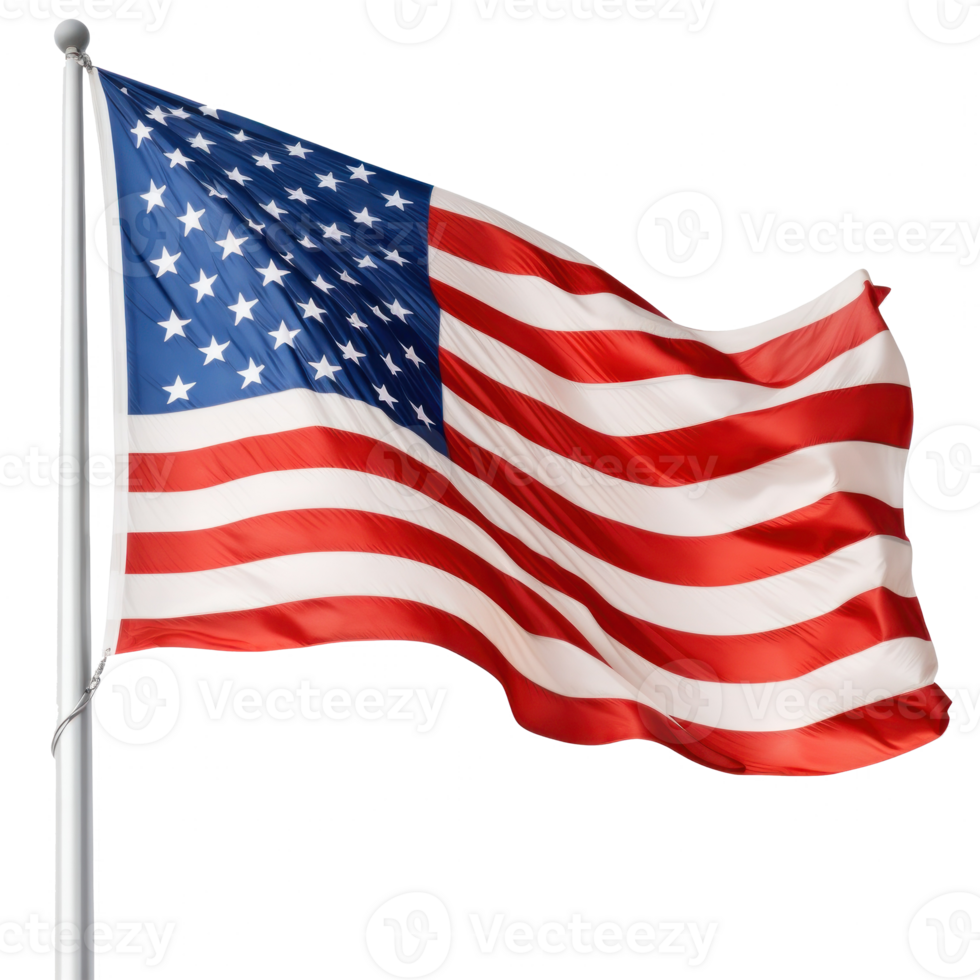 USA flag isolated. Illustration png