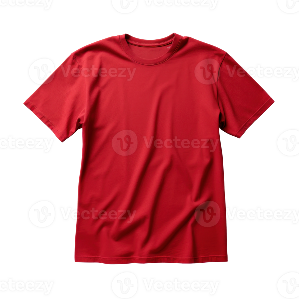 Red T-Shirt Mockup Isolated png