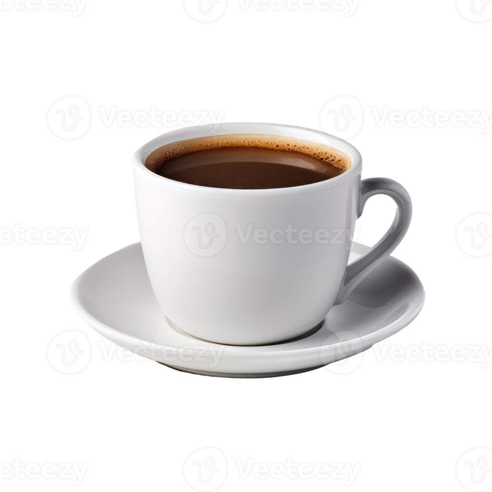 blanc tasse avec cappuccino isolé png