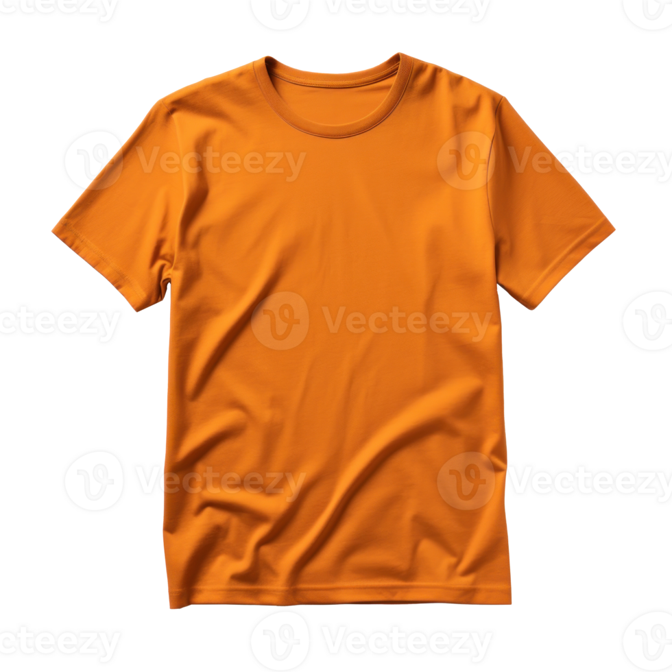 Orange TShirt Mockup Isolated 26829051 PNG