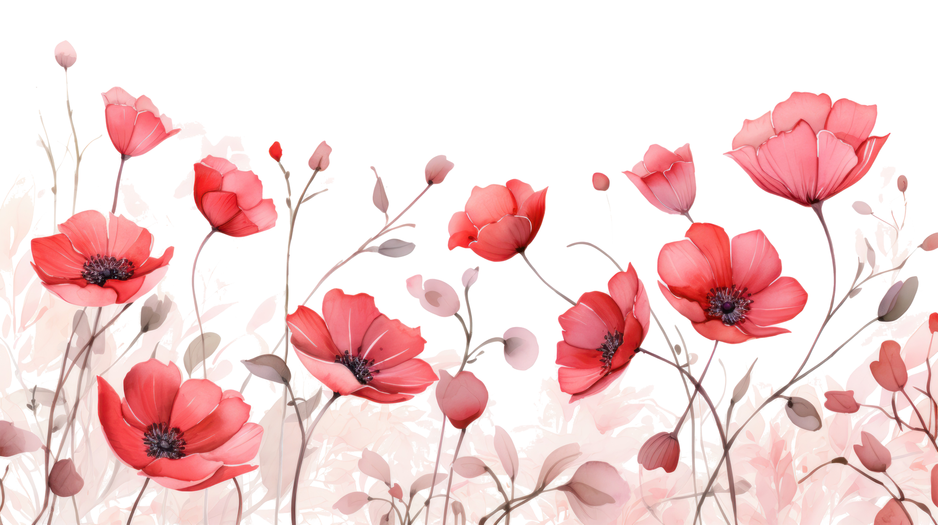 Poppy flowers isolated 26829276 PNG