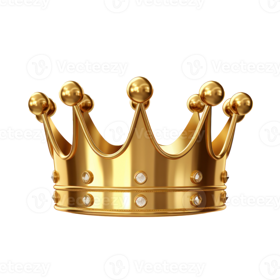 Golden crown isolated png