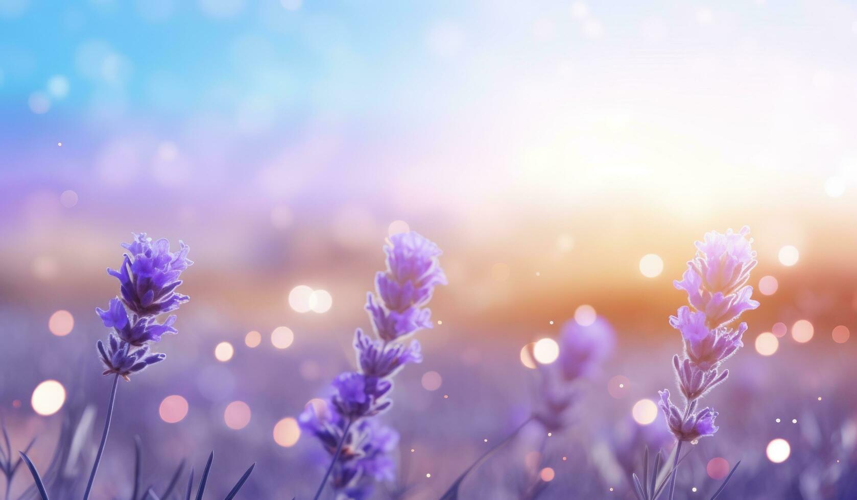 Lavender flowers natural background photo