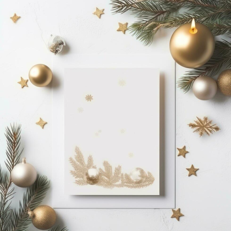 Christmas greeting card template photo