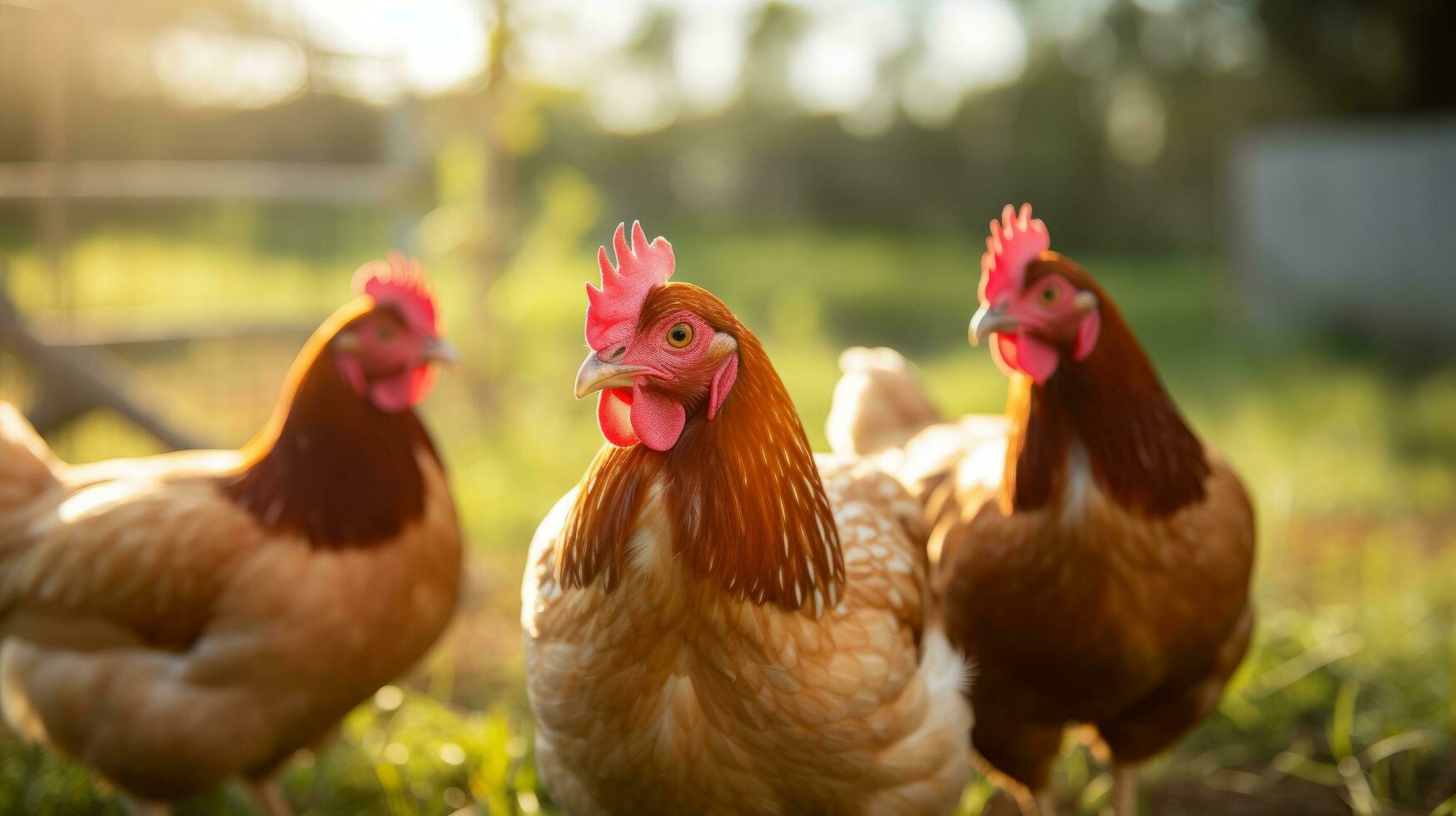 pollo en el granja foto