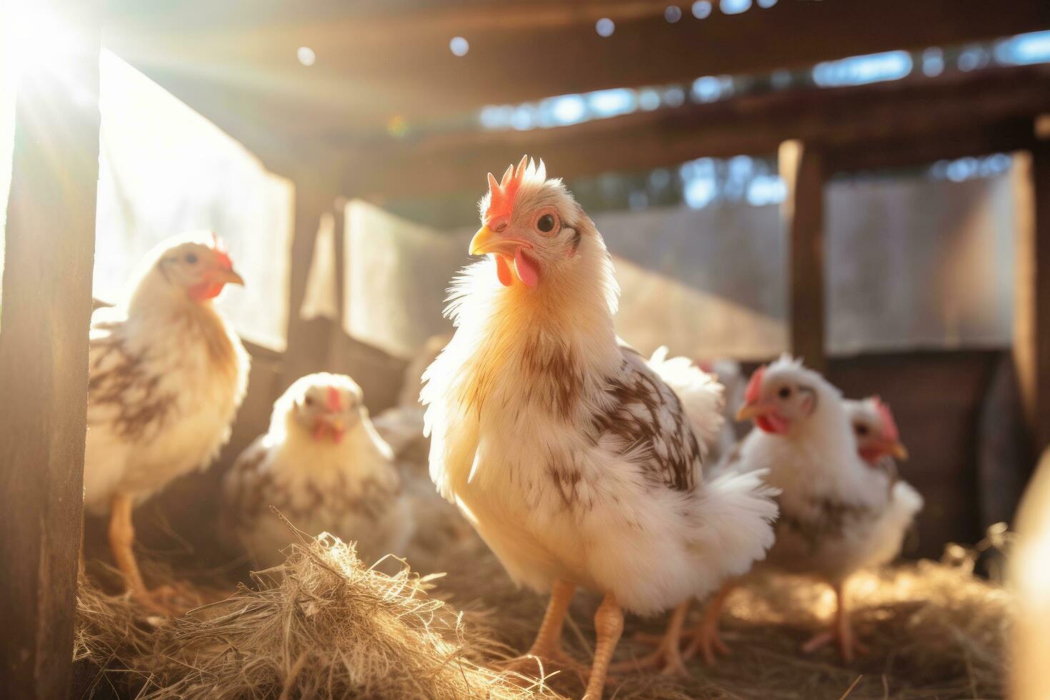 Chicken on the farm photo