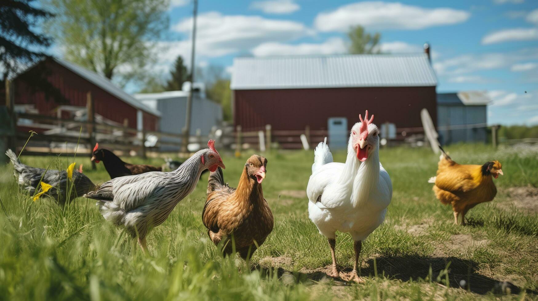 Chicken on the farm photo
