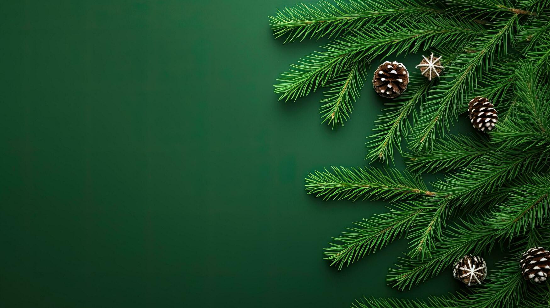 Christmas green background with fir branches photo