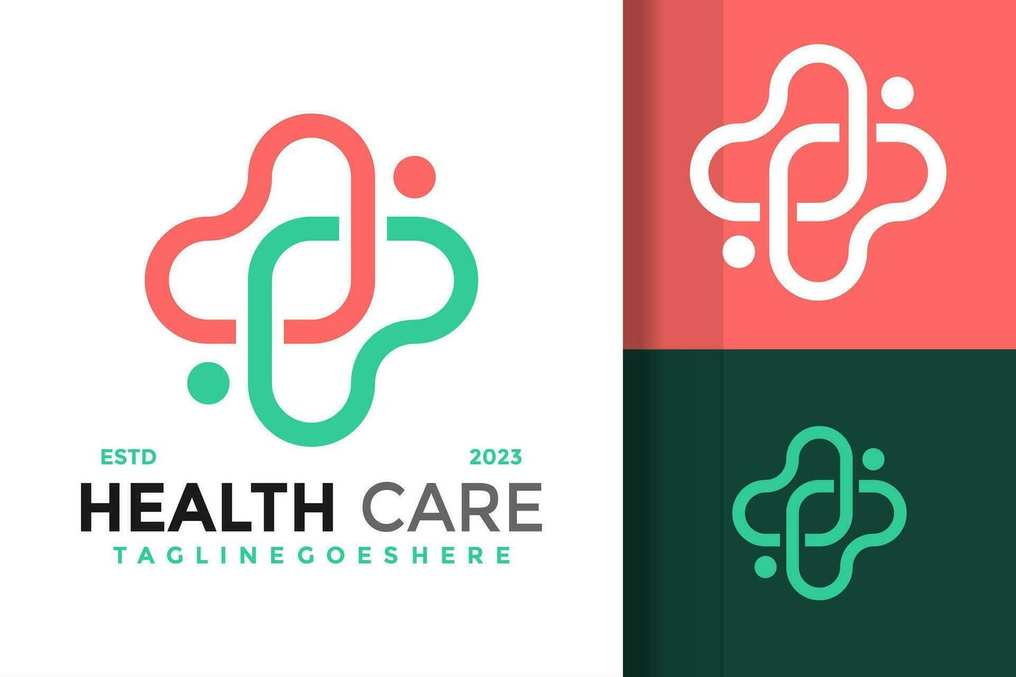 salud cuidado médico cruzar logo diseño vector símbolo icono ilustración