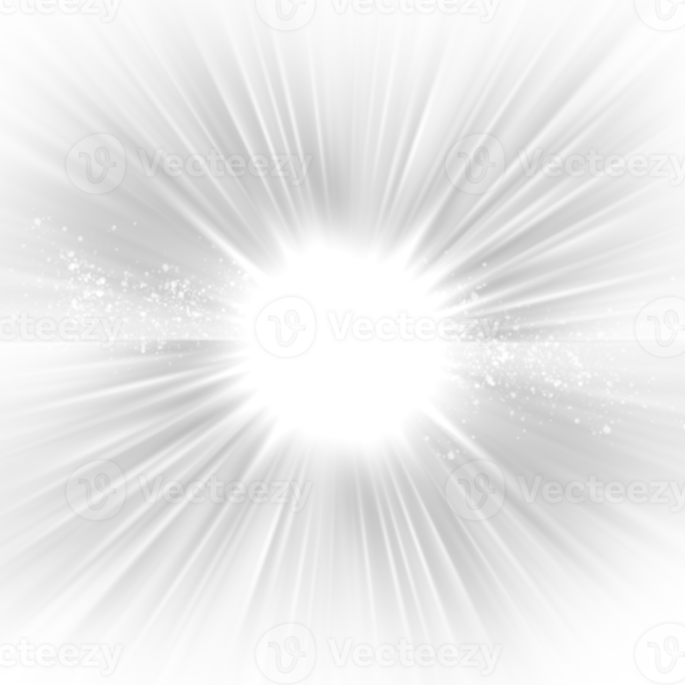 white glow light with glitter effect png