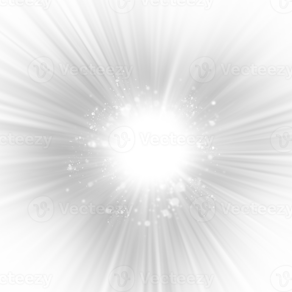 white glow light with glitter effect png