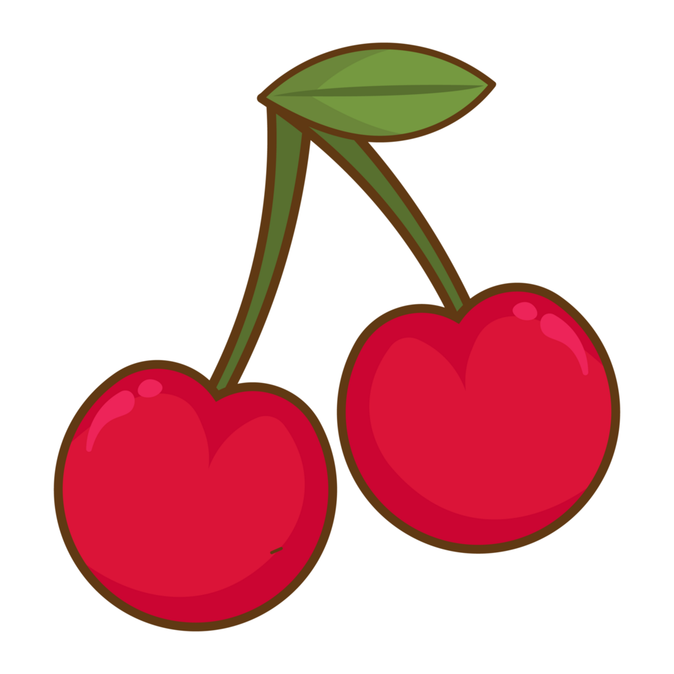 Cherry Fruit Vegetable Fill Style png