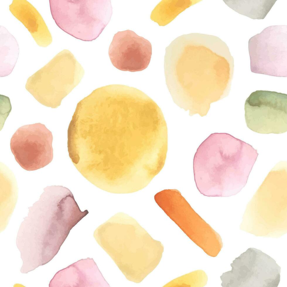 Watercolor vector seamless pattern for wallpaper, pattern fills, web page background, package, art poster, surface textures in yellow, pink.