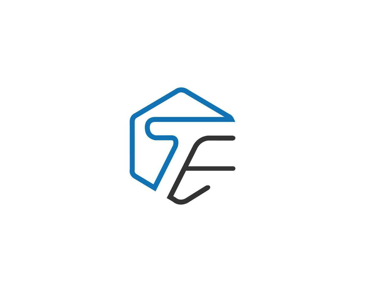 Alphabet TE and ET Initial Letter Logo Design Vector Template Illustration.