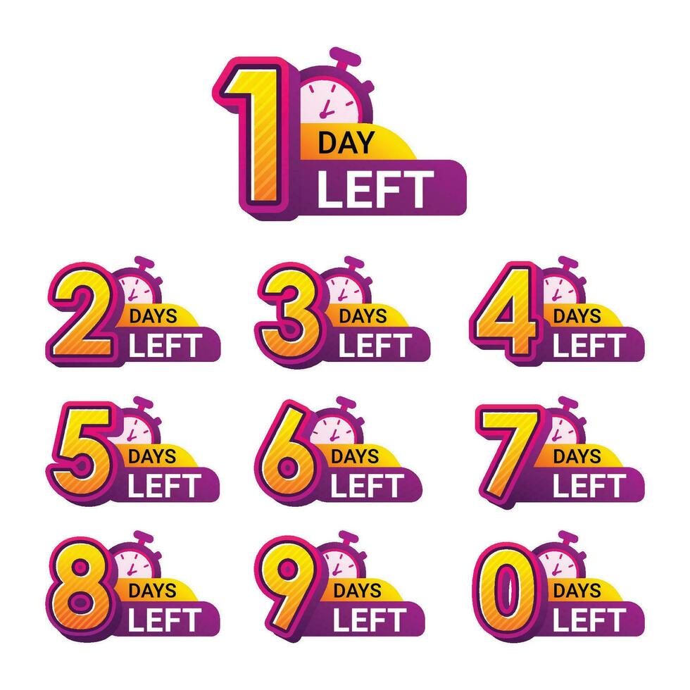 Sale countdown banner with calendar and numbers vector