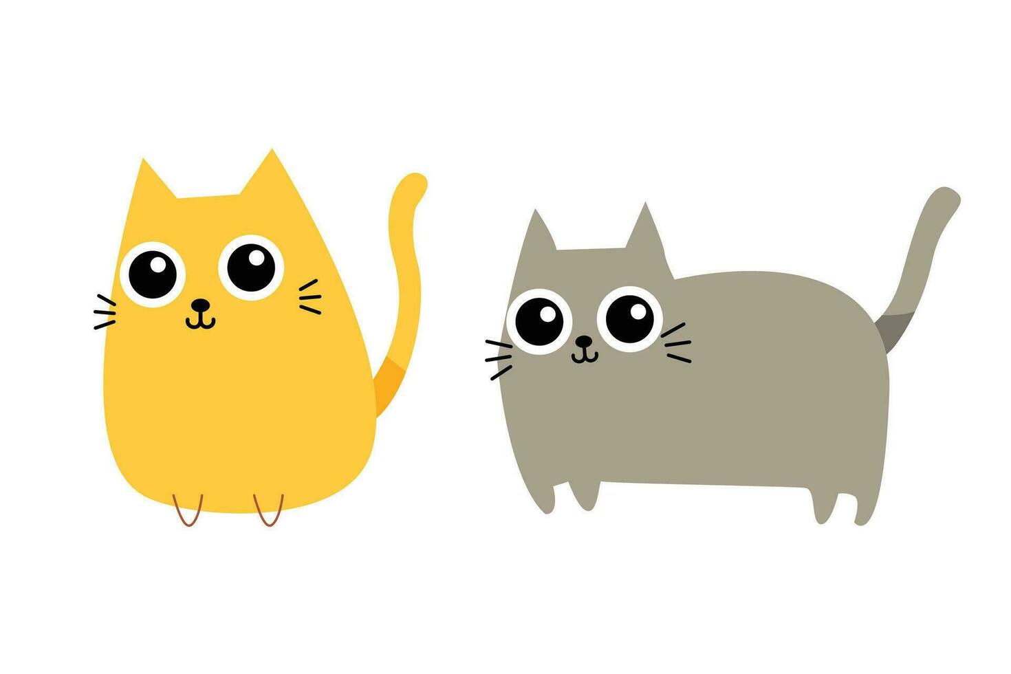 Cute cat cartoon. Character design for illustration, element, book, kids vector