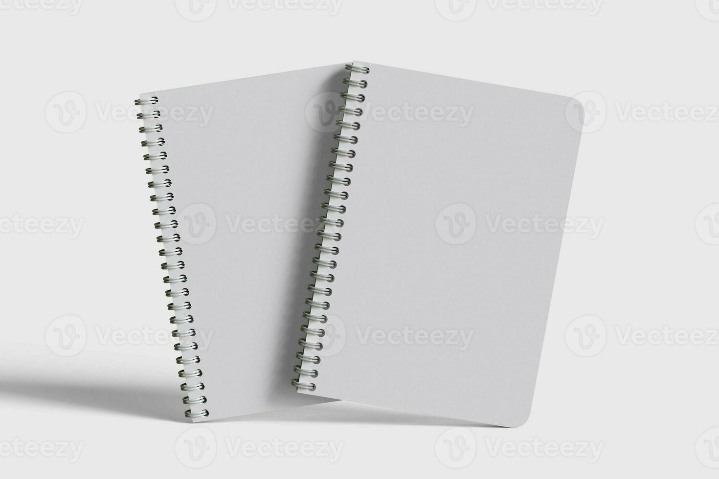 Realistic cover book white color rendered with 3D software for media presentation photo
