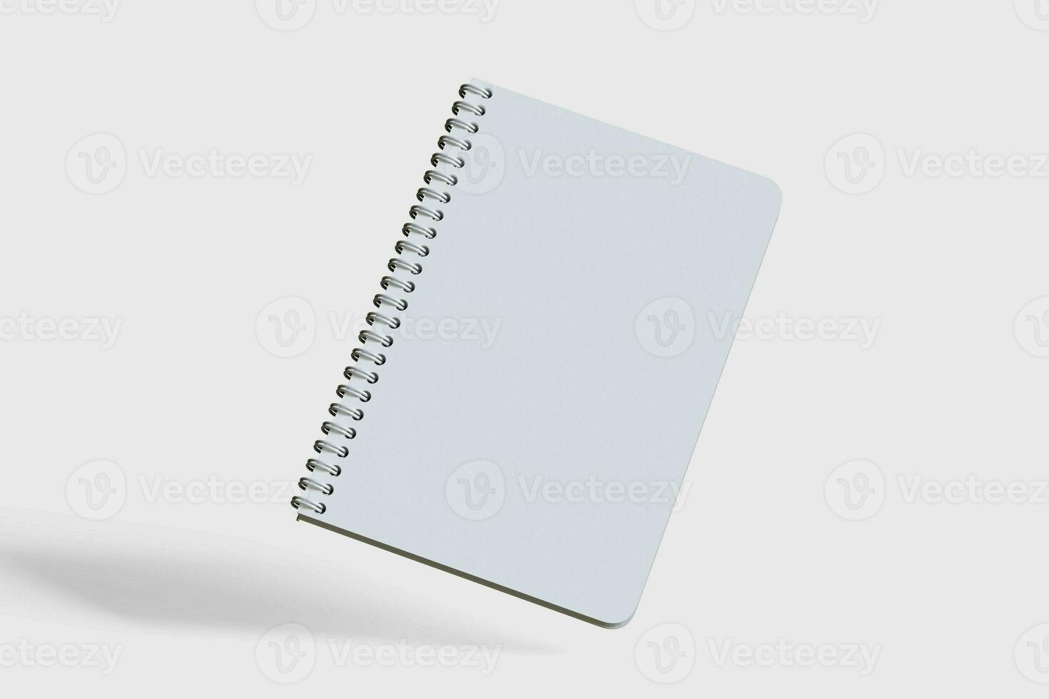 Realistic cover book white color rendered with 3D software for media presentation photo