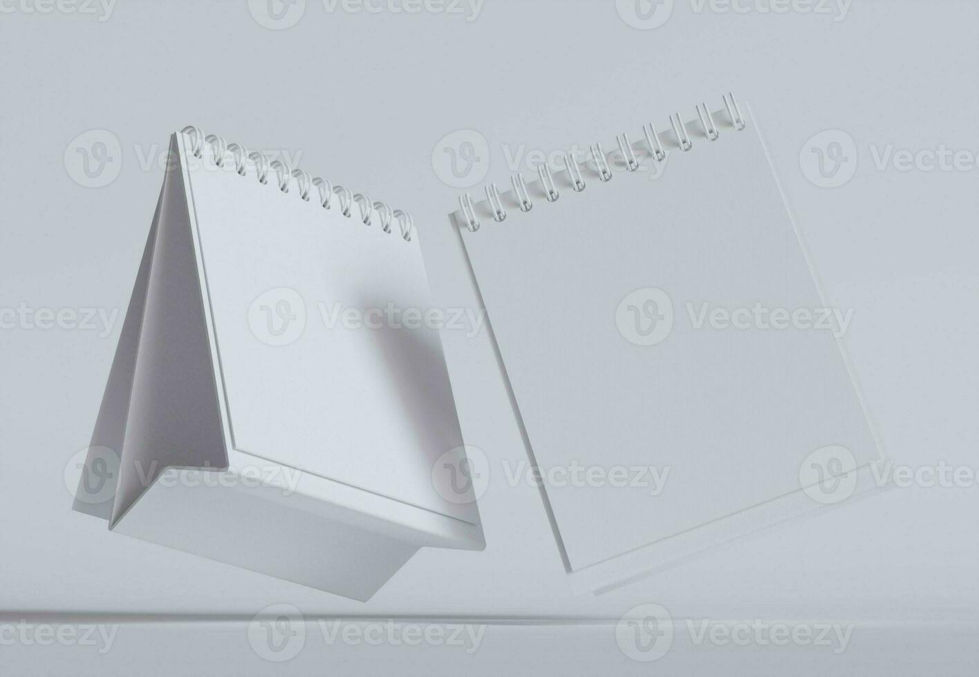 Desk Calender white color and realistic textures photo