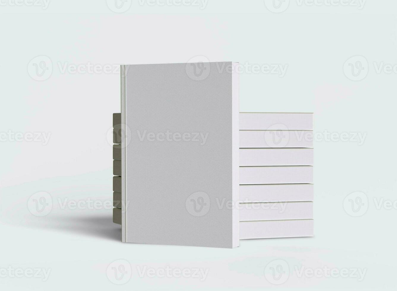 Cover Book white color realistic texture rendered by 3D software photo