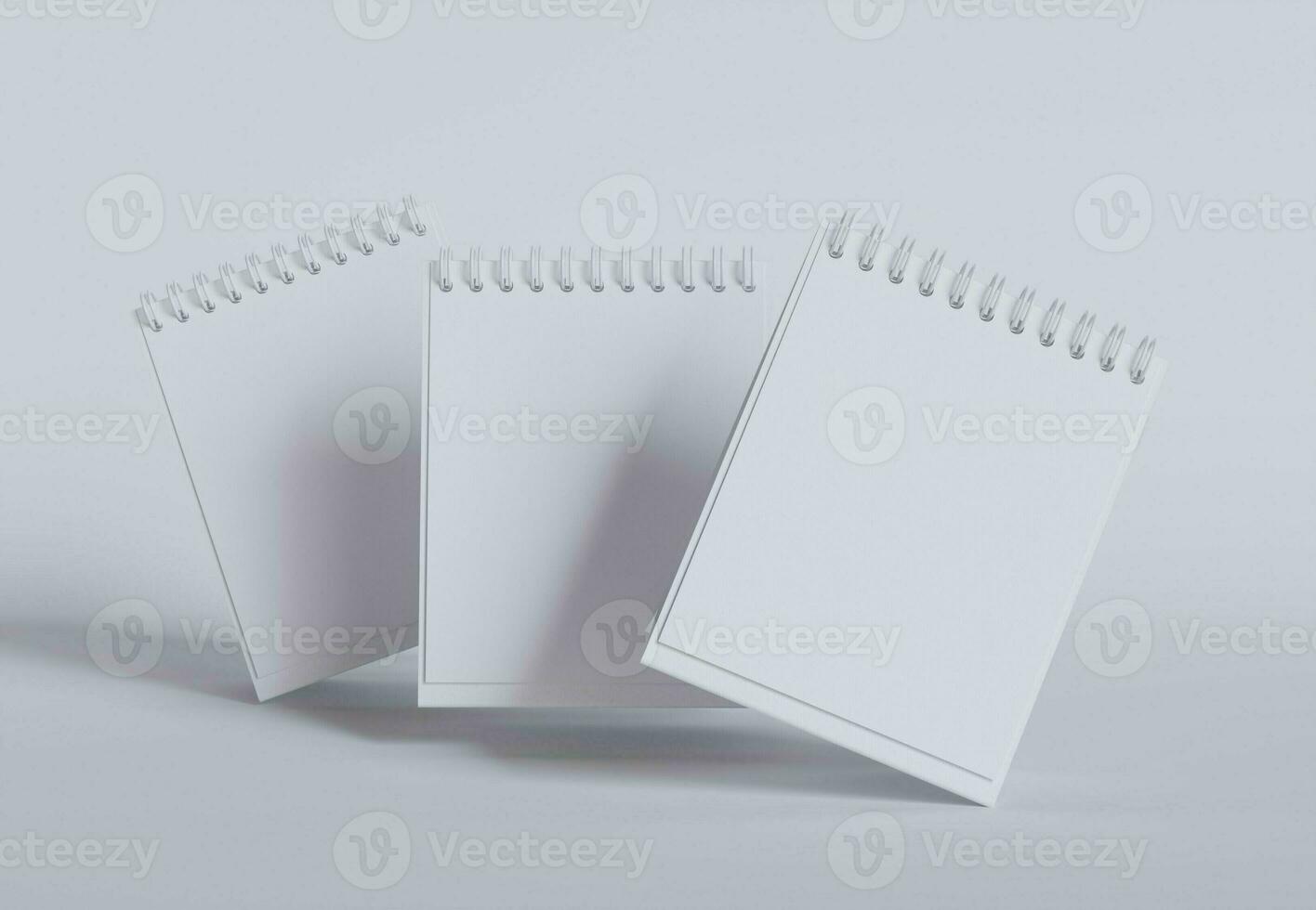 Desk Calender white color and realistic textures photo