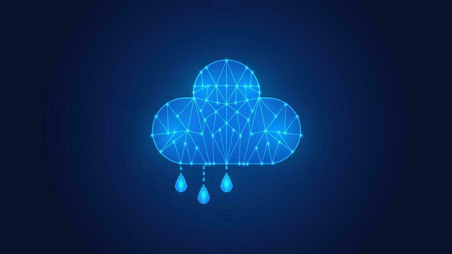 Modern cloud computing technology. Cloud computing concept vector