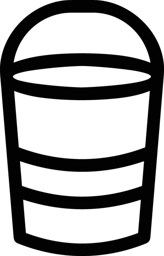 Bucket icon symbol vector image. Illustration of the bucket cleaning equipment washing outline design image. EPS 10